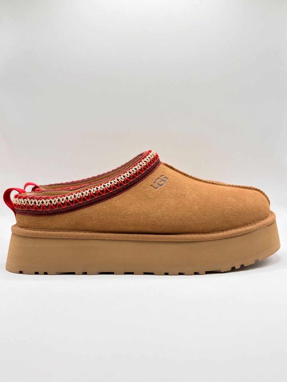 UGG Tazz II Womens Size 11 Chestnut Suede Platform Slippers 1174471 New Box